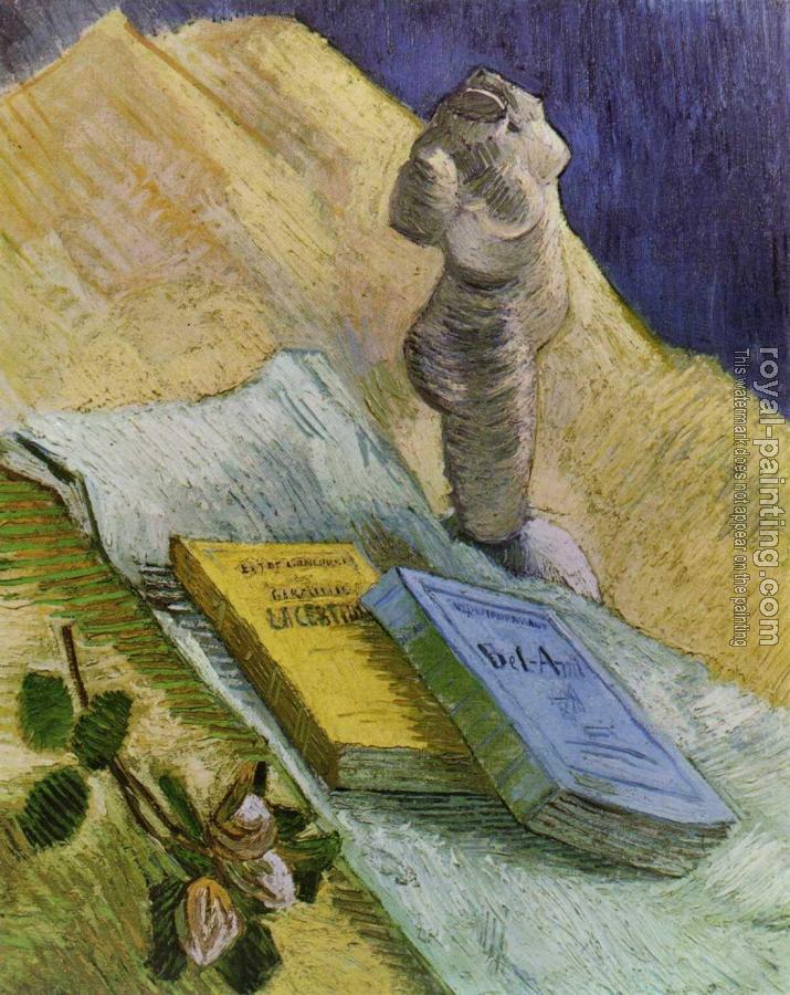 Vincent Van Gogh : Still Life with Plaster Statuette, a Rose and Two Novels